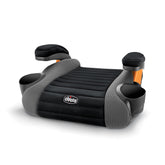 Chicco GoFit backless booster seat in shark color with belt guides for proper fit.