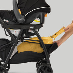 Chicco KeyFit Caddy frame stroller compact-fold in action