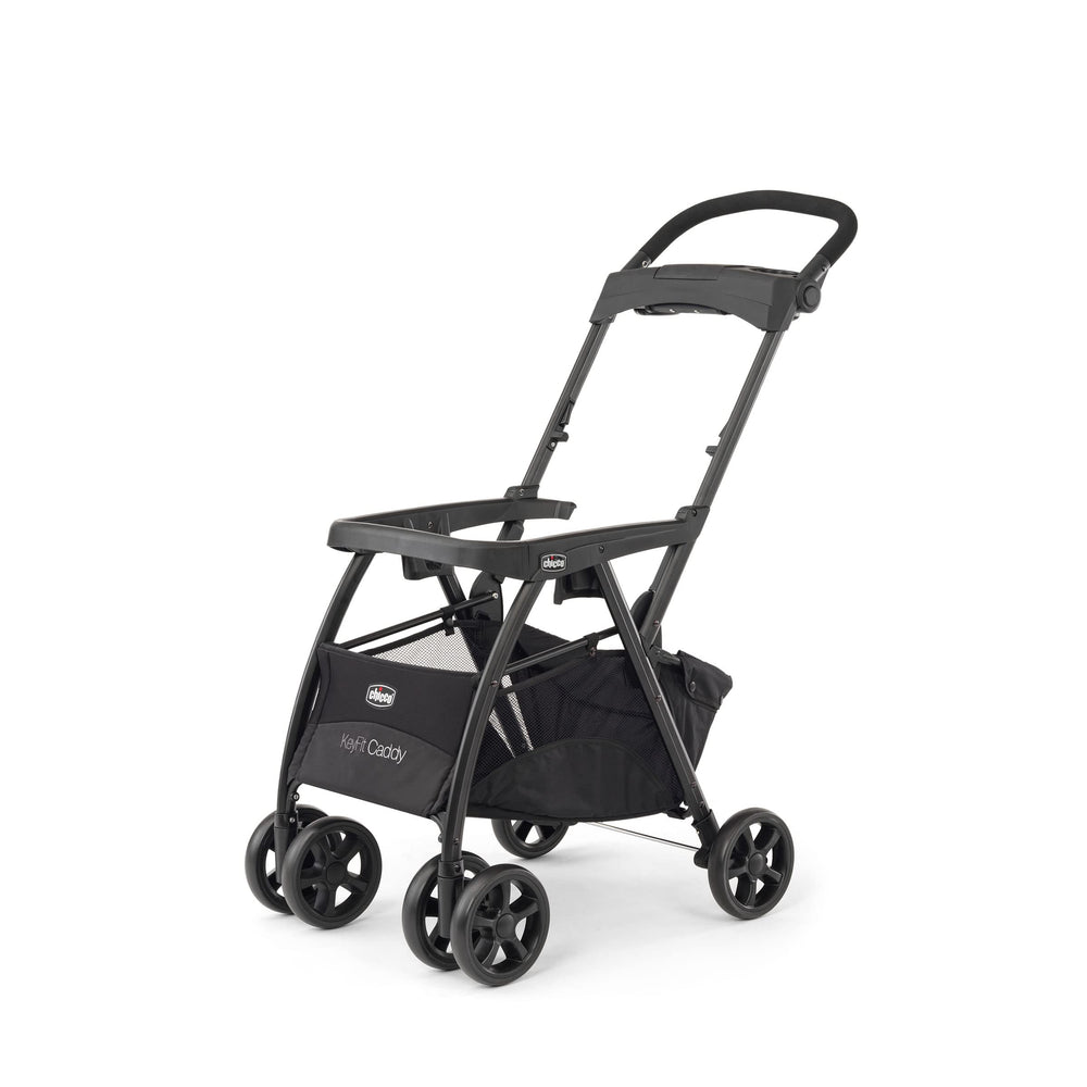Chicco KeyFit Caddy frame stroller front view with click-in seat compatibility