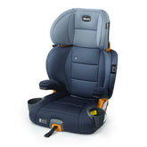 Chicco KidFit ClearTex Plus front view showing compact booster fit for travel.