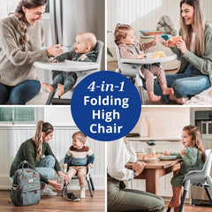 Chicco Zest 4-in-1 convertible chair supports growing meals and activities.