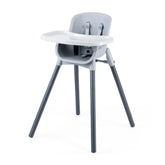 Chicco Zest folding high chair seasalt grey demonstrates compact storage and quick setup.