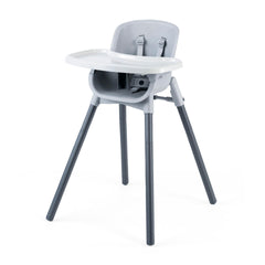 Chicco Zest folding high chair seasalt grey demonstrates compact storage and quick setup.