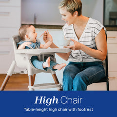 Chicco Zest LE wipeable seat pad simplifies cleaning after meals