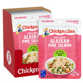 Chicken of the Sea Alaskan pink salmon packet ready to pour over salads