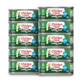 Chicken of the Sea wild caught tuna in water can, high-protein pantry staple.
