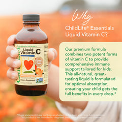 CHILDLIFE ESSENTIALS vitamin C orange flavor appeals to kids' palate