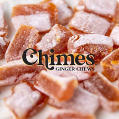 Chimes Meyer Lemon Ginger Chews lemon-zest rim emphasizing natural ingredients and color