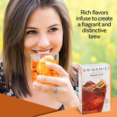 Brewing China Mist Passion Fruit Iced Tea releases bright aromas.
