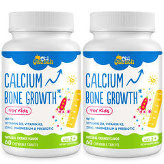 ChiQwench orange chewable calcium with D3 and K2 for kid-friendly bone support