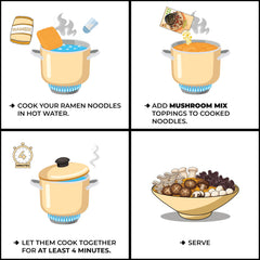 Chiramen wood ear mushroom mix brings crisp chew to ramen and vegetables.