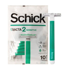 CHLIFE Schick Exacta2 blades close-up showing twin blades for precise shaving.