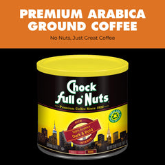 Chock Full o'Nuts Dark Bold ground coffee ready for drip or pour-over brewing.