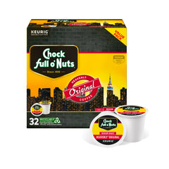 Chock Full o' Nuts Heavenly Original K-Cup pod front view for a smooth, convenient morning brew.