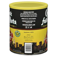 Chock Full o' Nuts Heavenly Original steel can lid off showcasing grounds