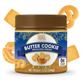 ChocZero Butter Cookie Spread jar showing creamy texture and no added sugar.
