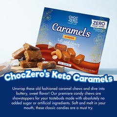 ChocZero keto-friendly snack packaging emphasizing low carb option.
