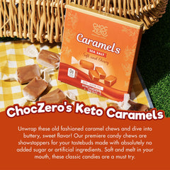 ChocZero individually wrapped caramel for portable, grab-and-go indulgence.