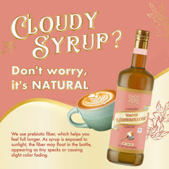 ChocZero marshmallow syrup splash over a creamy latte