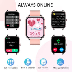 Choiknbo smartwatch for women showing heart rate sensor for real-time monitoring.