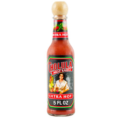 Cholula Extra Hot bottle cap close-up ready to elevate tacos