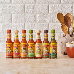 Cholula Tequila & Lime Reserva label close-up highlighting premium ingredients for bold flavors.