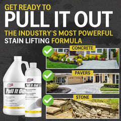 CHOMP! Pull It Out on brick and concrete stains without bleach