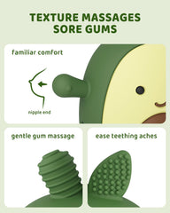 ChooKaChoo avocado arms provide comforting, familiar sensation during chewing.