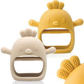 ChooKaChoo teething mitten close-up texture showing soothing gum-ready bumps.
