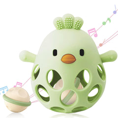 ChooKaChoo two-in-one teether and rattle chick with easy-grip holes for tiny hands