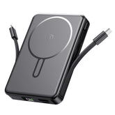 ChowChamps magnetic portable charger with built-in cables for on-the-go charging.