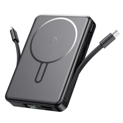 ChowChamps magnetic portable charger with built-in cables for on-the-go charging.