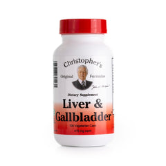 Christopher's Original Formulas Liver & Gallbladder bottle supports daily digestive comfort.