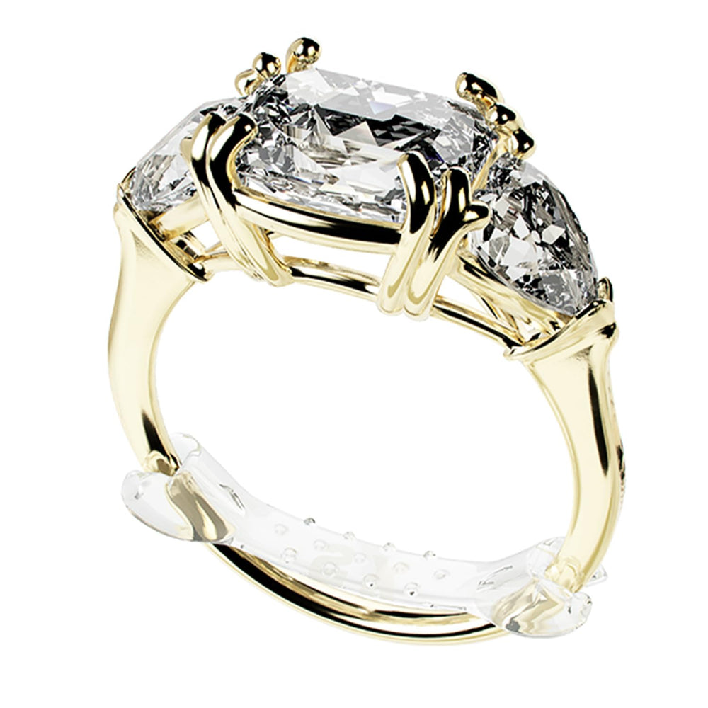 Chrome Cherry Ringo invisible adjuster under ring for secure fit.