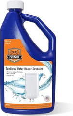 Chromex Tankless Descale bottle pour improves heater flow