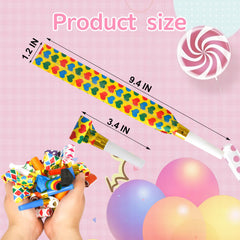 Chshhuao colorful plastic blowouts in assorted designs.
