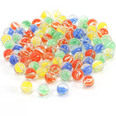 CHUKEMAOYI cat-eye glass marbles in 9-16 inch size for colorful play and collection.
