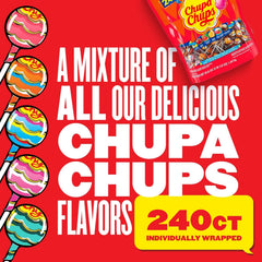 Chupa Chups strawberries & cream lollipop individually wrapped, tasty treat