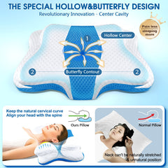 CHxxy memory foam pillow with ice-silk cover stays cool overnight