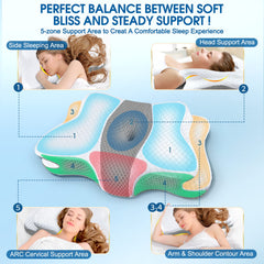 CHxxy pillow with ice silk cover stays cool and breathable during sleep.
