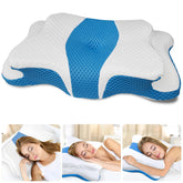 CHxxy memory foam pillow with neck-contour support for proper alignment