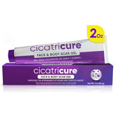 Cicatricure Advanced Scar Gel applied to the face to help fade scars and improve texture.