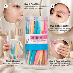 CICINUJOY multicolor blades in pink blue yellow for easy customization.