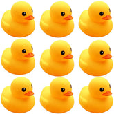 CICITOYWO yellow rubber ducks set for bath time play and decor.