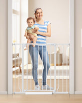 Cideny 34in extra tall gate on stairs for toddler safety and pet containment