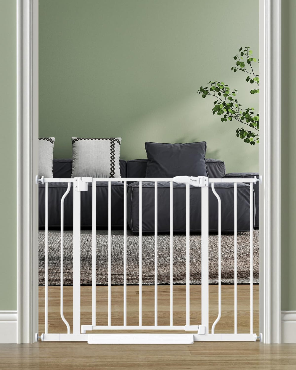 Cideny Baby Gate No Drilling secures doorways without wall damage, ideal for renters.