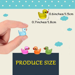 Cidinge mini resin ducks decorate dollhouses with realistic charm and color.