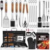 Cifaisi 38-piece BBQ tools set ready for backyard grilling versatility.