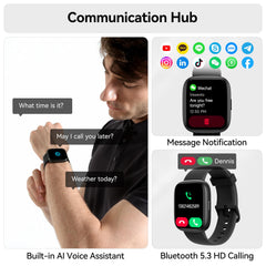 Cillso smartwatch 1.83-inch HD display in use for clear viewing