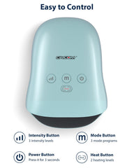 CINCOM massager shown cordless and rechargeable for on-the-go use